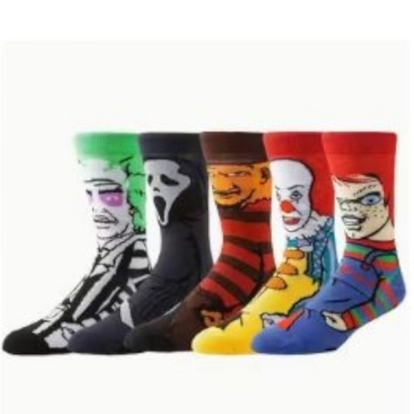 5 Pair Cartoon Character Anime Socks, Unisex Adult - Picture 7 of 7
